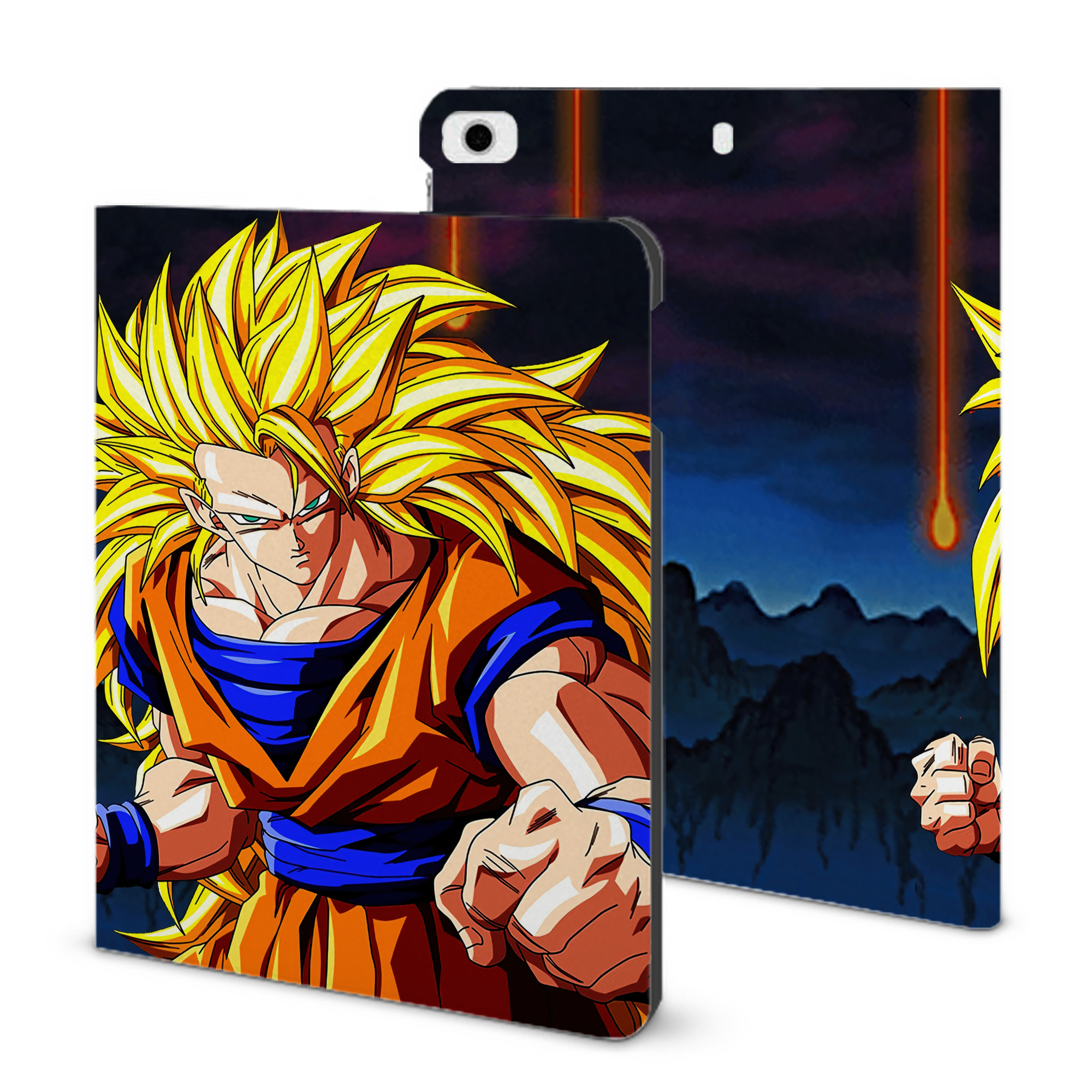 （画像用） ドラゴンボール DRAGON BALL IPad ケース ブック型 PUレザー TPU 耐衝撃 軽量 薄型 ペン収納なし 全面保護 IPad 各モデル対応